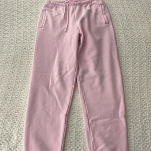 SKIMS COTTON FLEECE PINK CHERRY BLOSSOM LIMITED EDITION SWEATPANTS - worn once